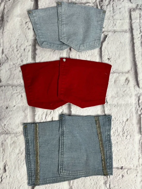 Jean Pockets for Crafting & Sewing Supplies set of 6 back pockets - Picture 4 of 5